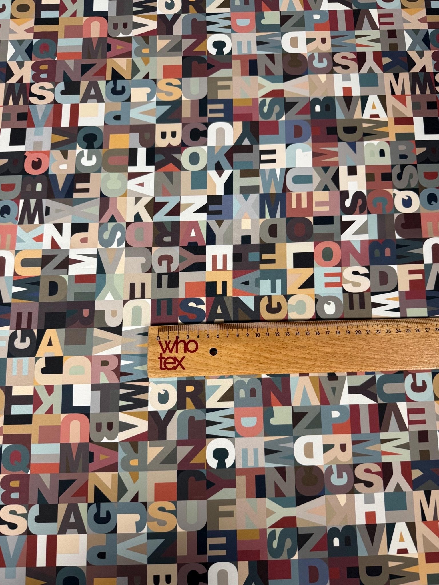 Modern Alphabet Pattern Fabric - Colorful Typography Design Fabric By The Yard - Whotex Online Fabric Store