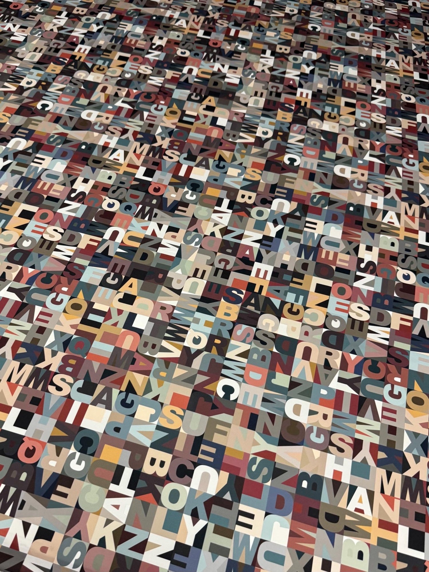 Modern Alphabet Pattern Fabric - Colorful Typography Design Fabric By The Yard - Whotex Online Fabric Store