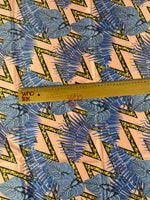 Modern Geometric and Tropical Leaf Print Fabric – Chic Abstract Design - Whotex Online Fabric Store