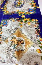 Mosaic Floral Pattern Fabric, Lemon Pattern Fabric, Angel Pattern Fabric - Whotex Online Fabric Store