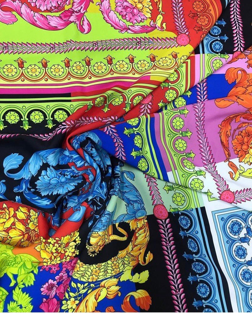 Multi Color Baroque Pattern Fabric By The Yard - Whotex Online Fabric Store