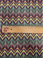 Multicolor Chevron Jacquard Fabric - Geometric Zigzag Pattern - Whotex Online Fabric Store