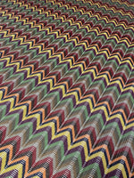 Multicolor Chevron Jacquard Fabric - Geometric Zigzag Pattern - Whotex Online Fabric Store
