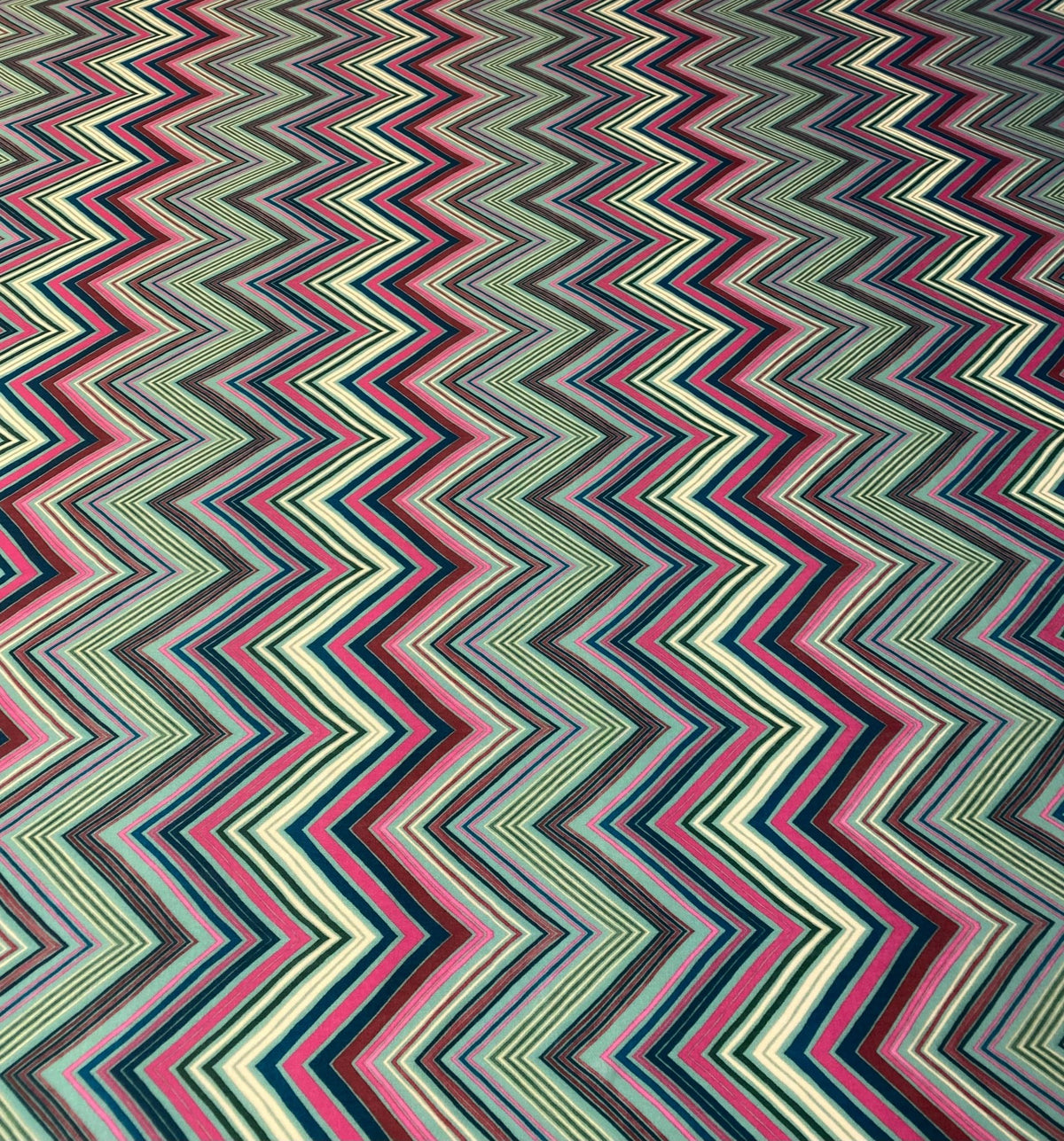 Multicolor Chevron Zigzag Fabric by Metre - Whotex Fabrics London