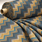 Multicolor Chevron Zigzag Pattern Fabric By Metre - Whotex Fabrics London