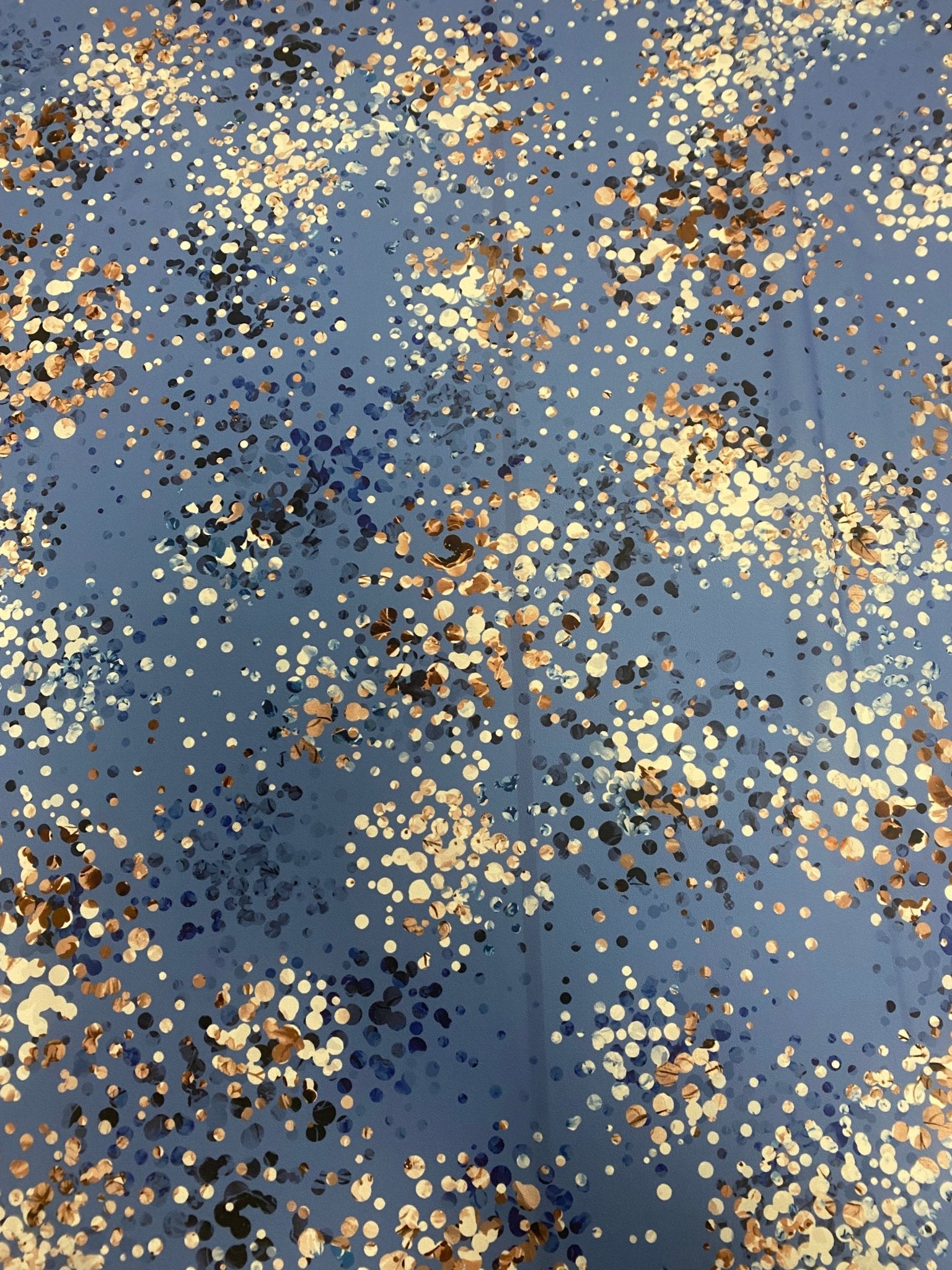 Multicolor Confetti Pattern Abstract Dot Print Blue Fabric - Whotex Online Fabric Store