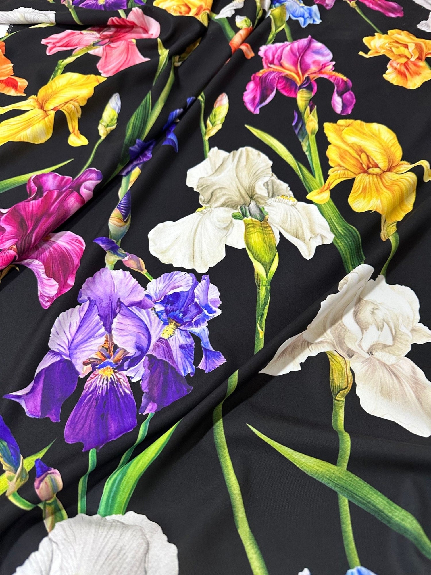 Multicolor Floral Pattern Crepe, Fabric By The Yard - Whotex Online Fabric Store