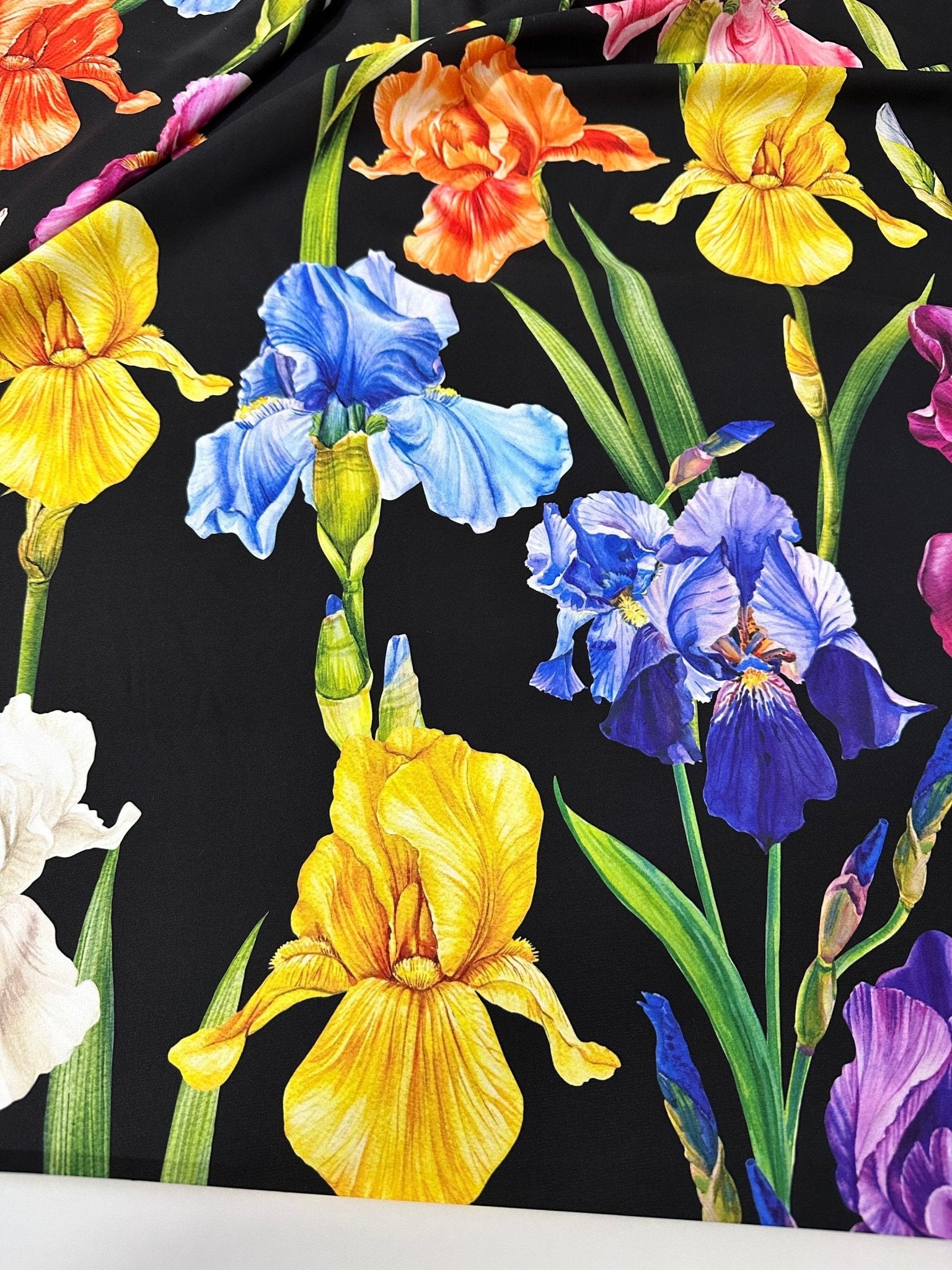 Multicolor Floral Pattern Crepe, Fabric By The Yard - Whotex Online Fabric Store