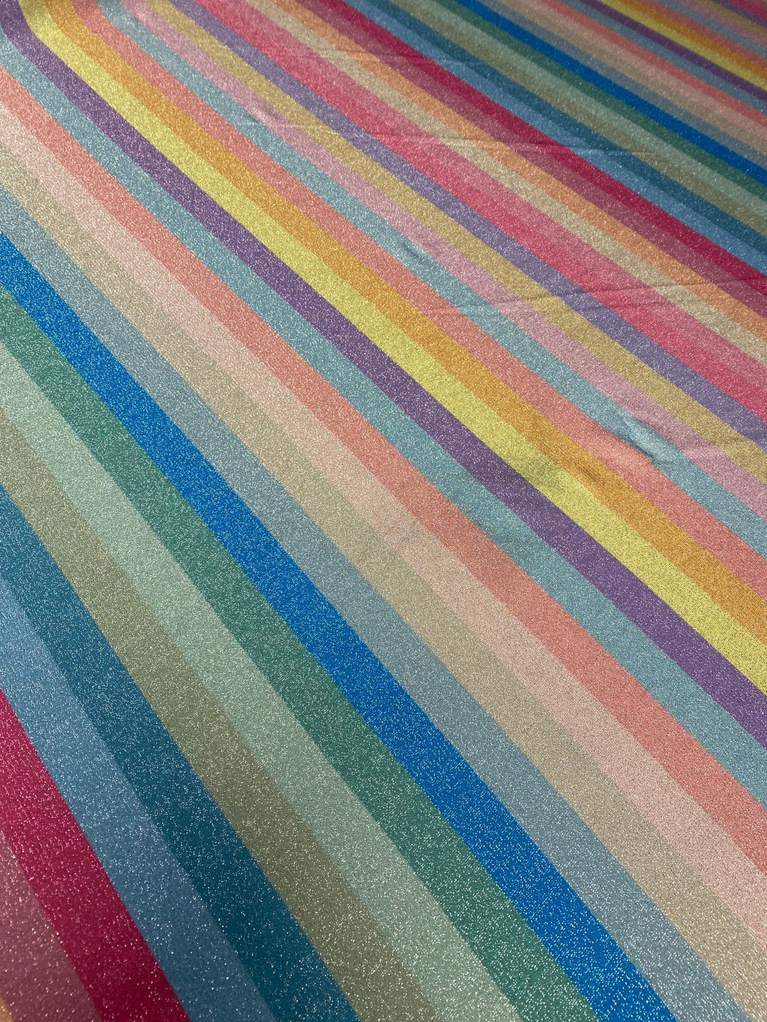Multicolor Glitter Striped Fabric - Whotex Online Fabric Store