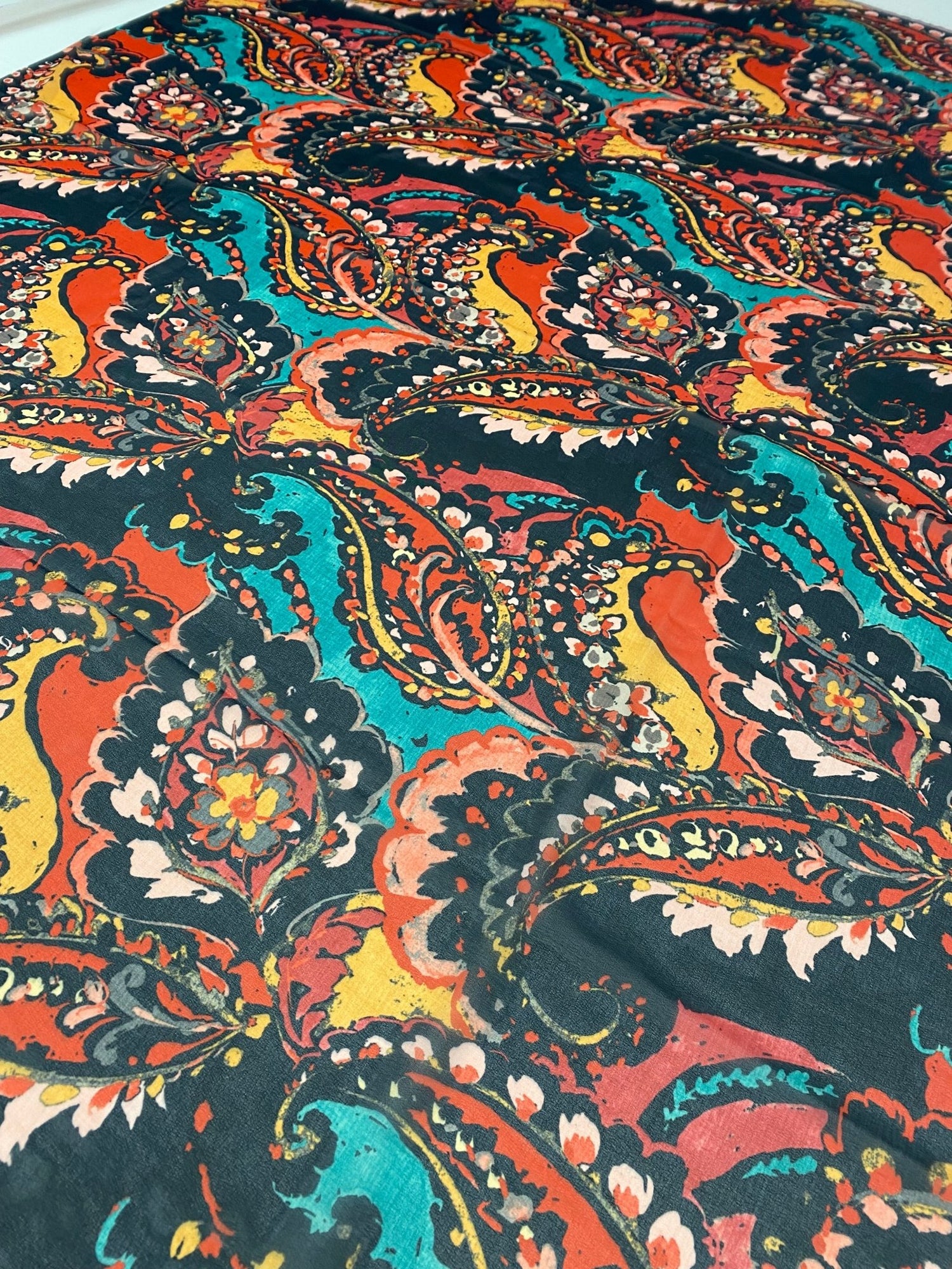 Multicolor Paisley Print Fabric - Whotex Online Fabric Store