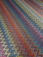 Multicolor Zigzag Pattern Woven Fabric - Whotex Online Fabric Store