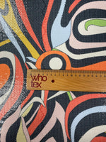 Multicolour Abstract Wave Print Sequin Fabric by the Metre - Whotex Fabrics London