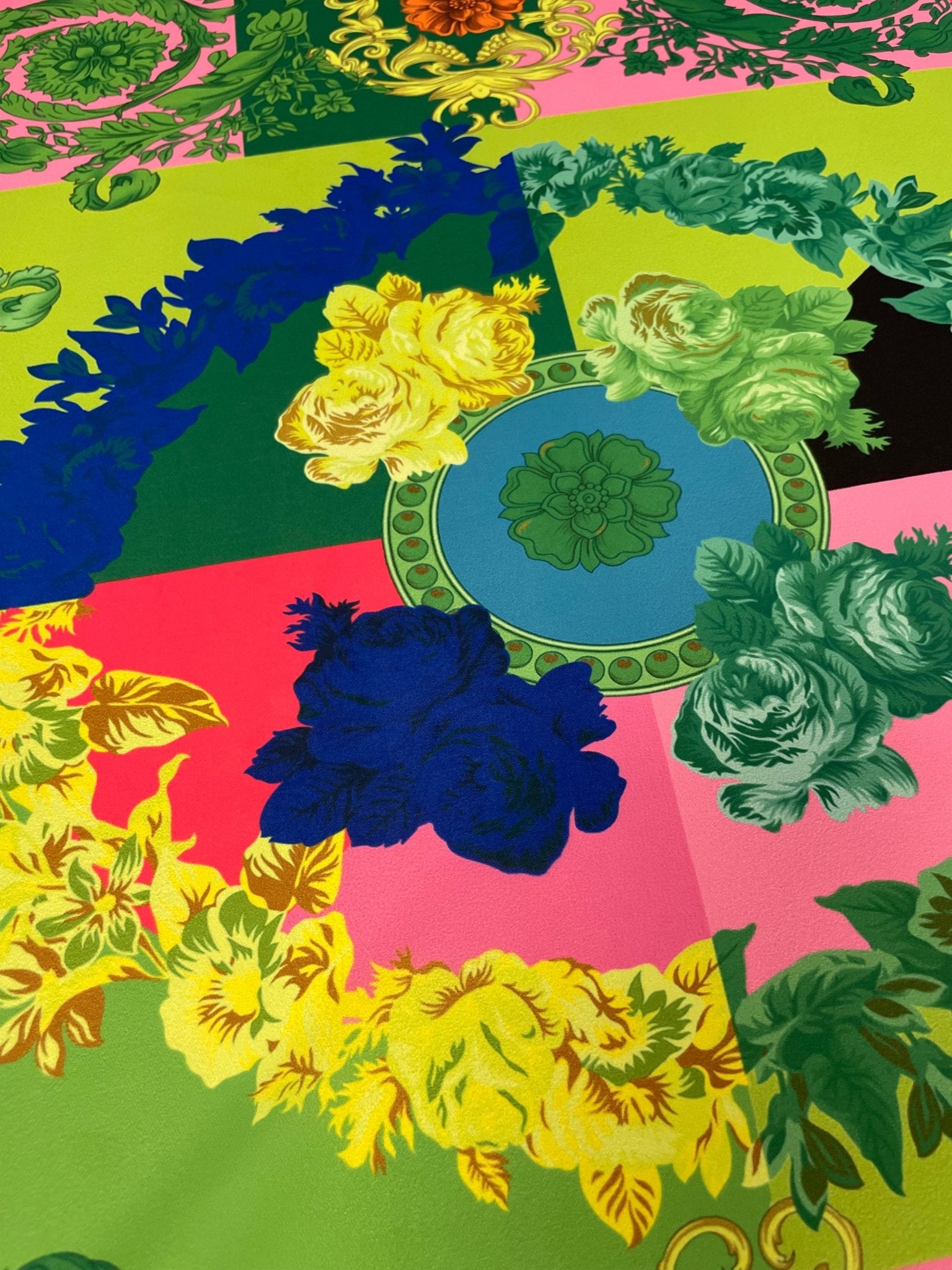 Multicolour Baroque Crepe Fabric by the Metre – Luxury Dressmaking - Whotex Online Fabric Store