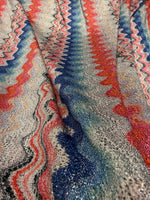 Multicolour Chevron Fabric by the Metre - Whotex Fabrics London