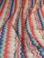 Multicolour Chevron Power Mesh Fabric by the Metre - Whotex Fabrics London