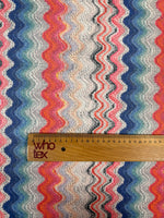 Multicolour Chevron Power Mesh Fabric by the Metre - Whotex Fabrics London