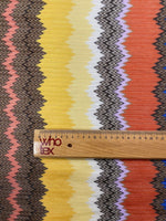 Multicolour Striped Zigzag Mesh Fabric by the Metre - Whotex Fabrics London