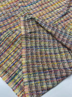 Multicolour Textured Wool Tweed Fabric by the Metre - Whotex Fabrics London