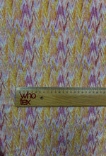 Multicolour Zigzag Lurex Shimmer Fabric by the Metre - Whotex Fabrics London