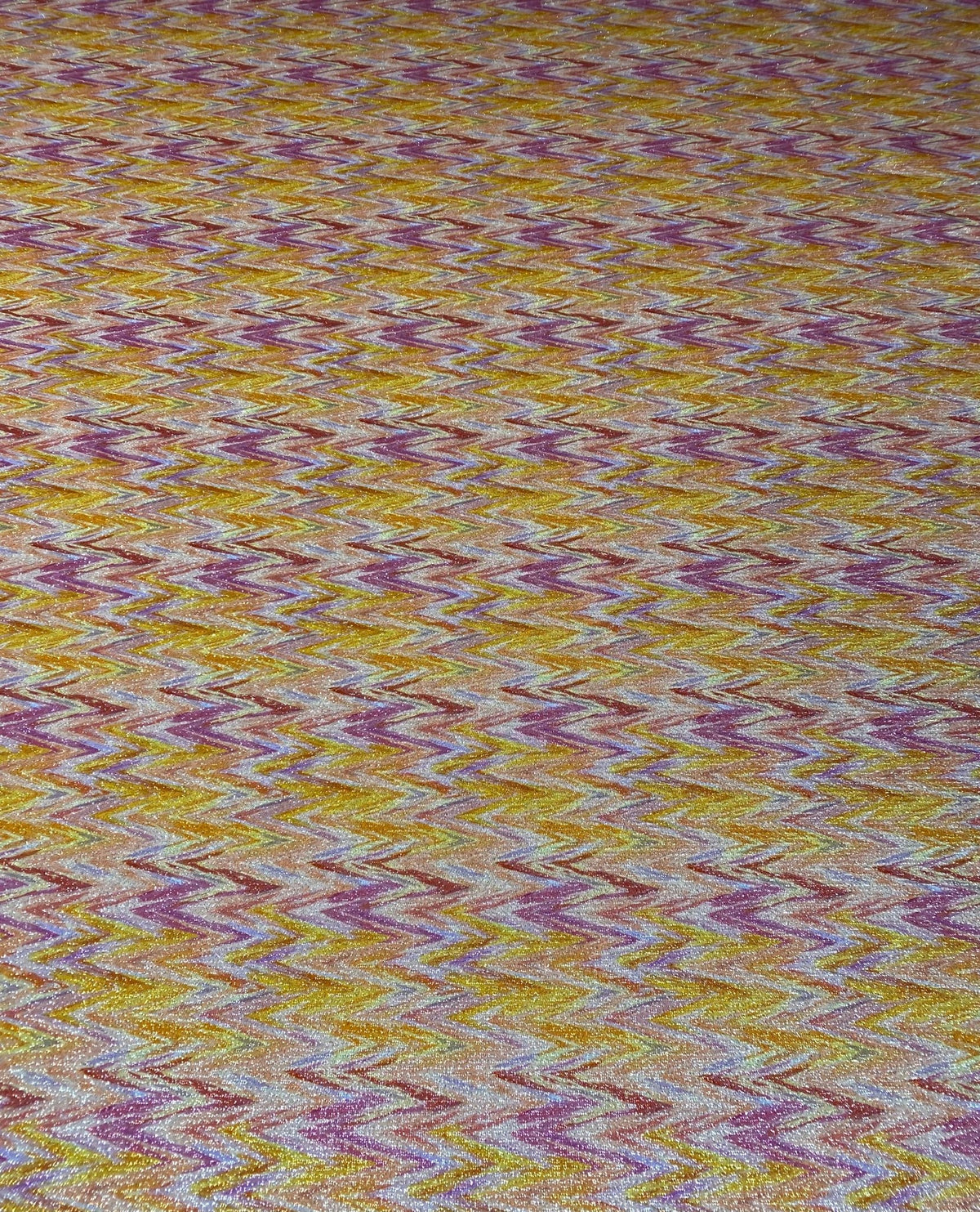 Multicolour Zigzag Lurex Shimmer Fabric by the Metre - Whotex Fabrics London