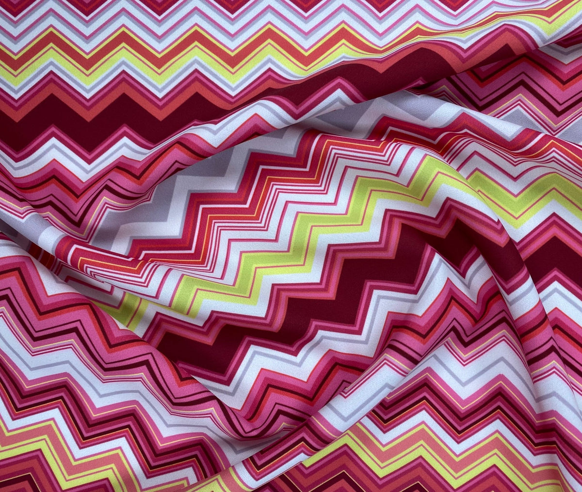 Multicolour Zigzag Pattern Fabric by the Metre - Whotex Fabrics London