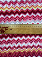 Multicolour Zigzag Pattern Fabric by the Metre - Whotex Fabrics London