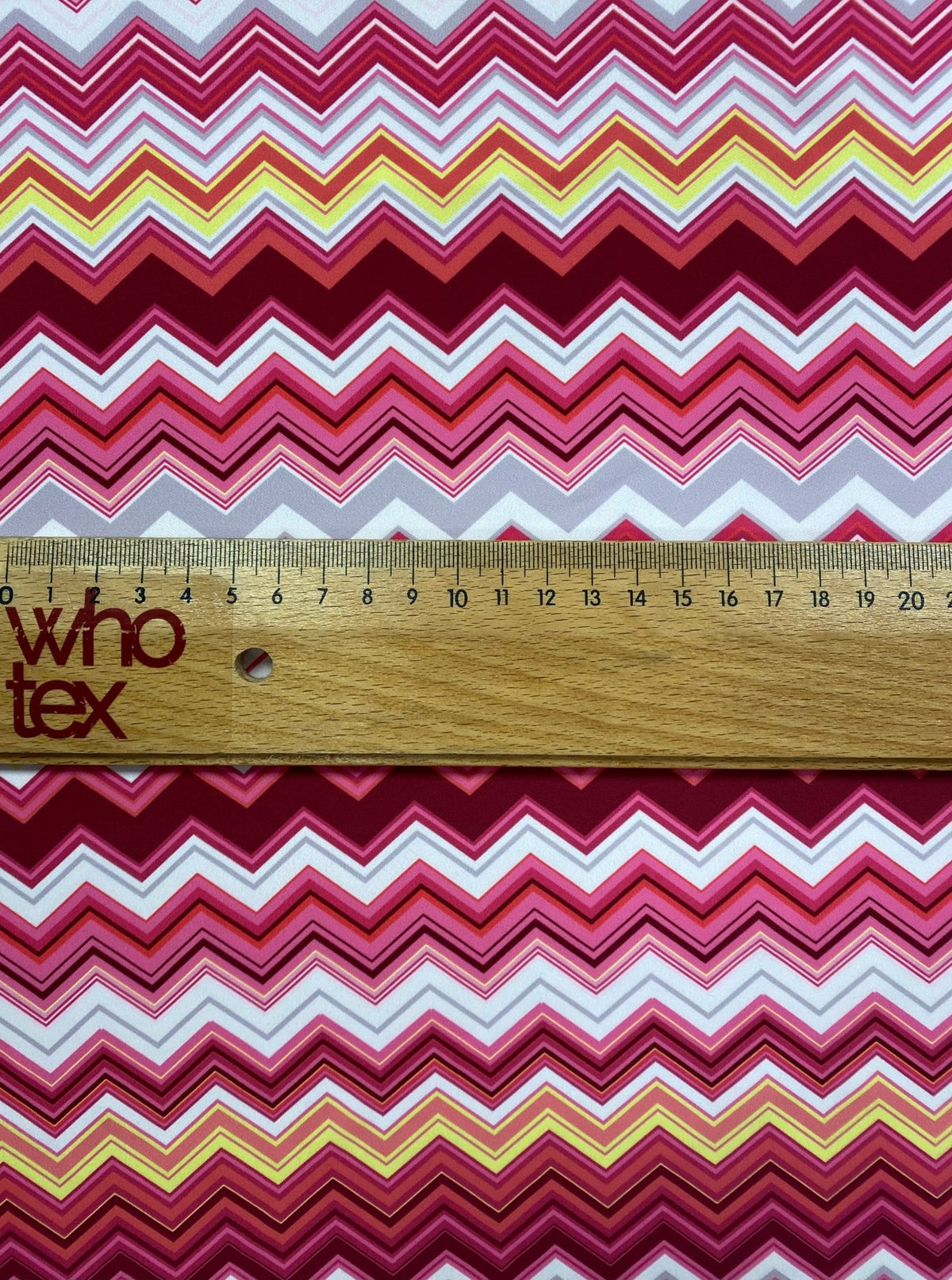 Multicolour Zigzag Pattern Fabric by the Metre - Whotex Fabrics London