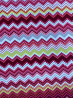 Multicolour Zigzag Pattern Fabric by the Metre - Whotex Fabrics London