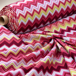 Multicolour Zigzag Pattern Fabric by the Metre - Whotex Fabrics London