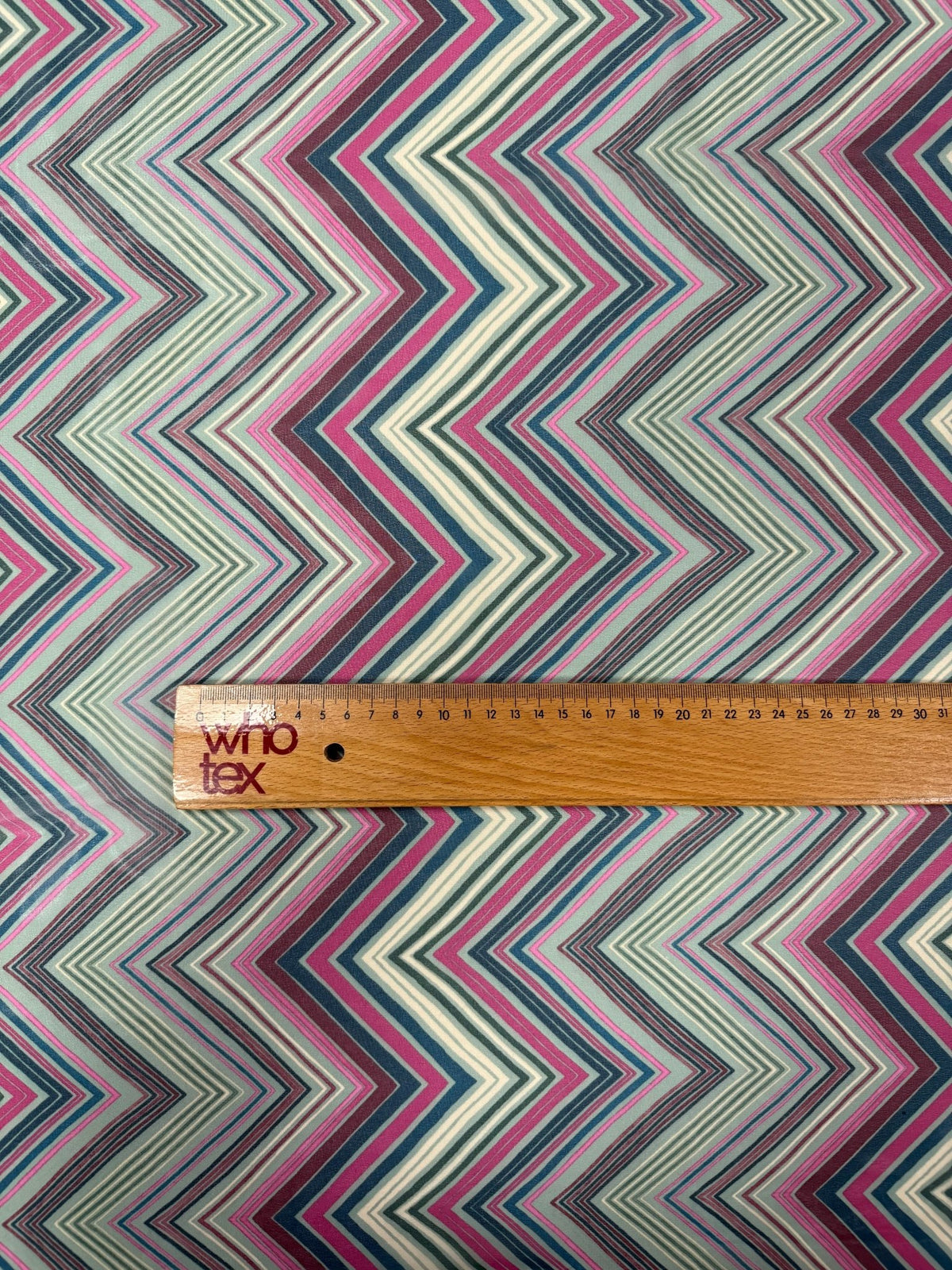 Multicolour Zigzag Print Chiffon Fabric by the Metre - Whotex Fabrics London