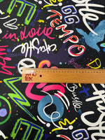 Neon Graffiti Upholstery Fabric - Whotex Fabrics London