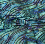 Ocean Ripple Shimmer Lurex Fabric by the Metre - Whotex Fabrics London