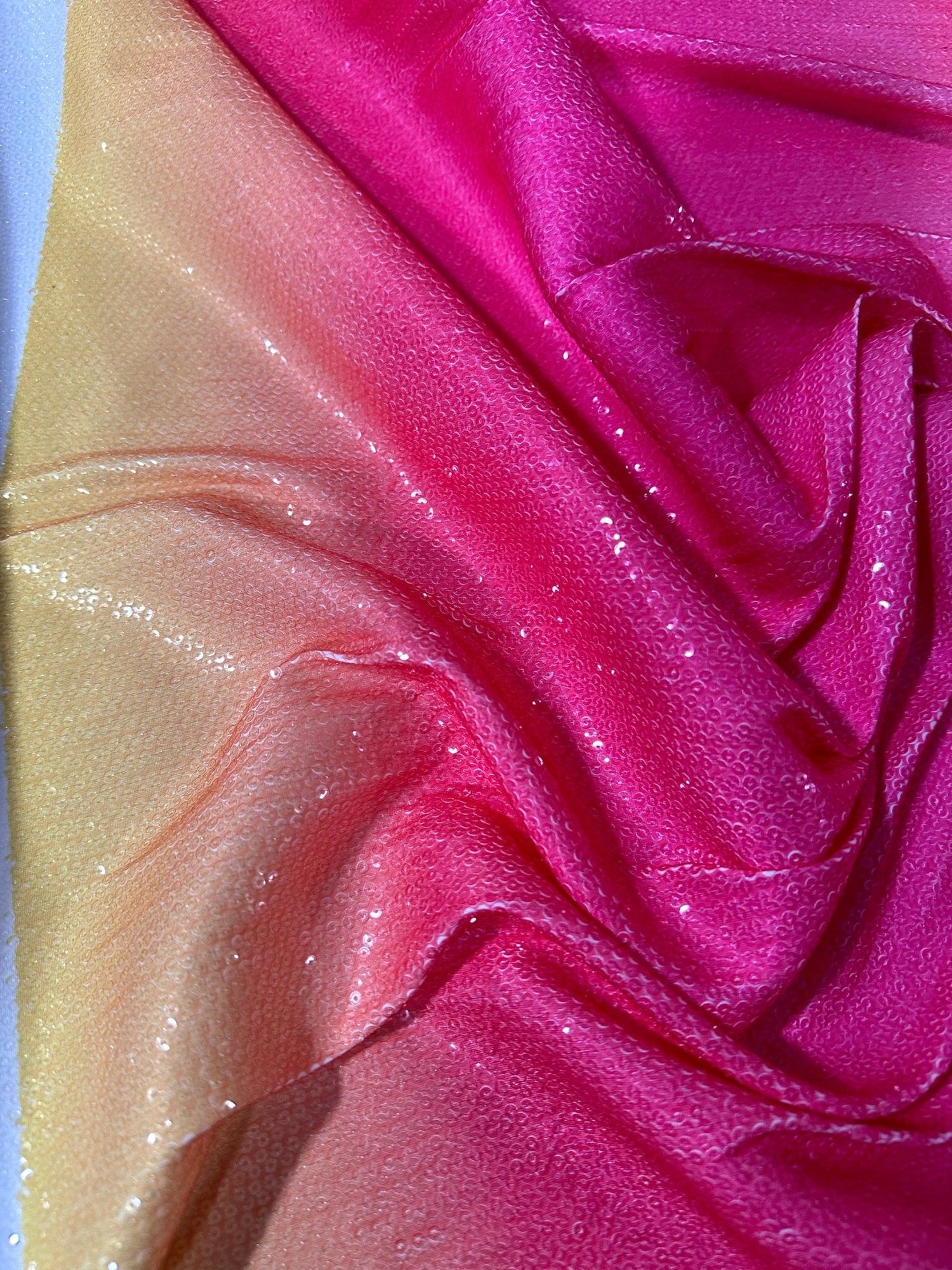 Ombre Effect Sequin Fabric, 2 - Way Stretch Sequin Fabric By The Yard - Whotex Online Fabric Store
