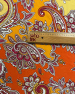 Orange & Pink Paisley Fabric by the Metre – Vibrant Design - Whotex Fabrics London