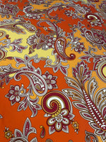 Orange & Pink Paisley Fabric by the Metre – Vibrant Design - Whotex Fabrics London