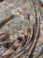 Paisley Pattern Fabric, Black and Orange Fabric - Whotex Online Fabric Store