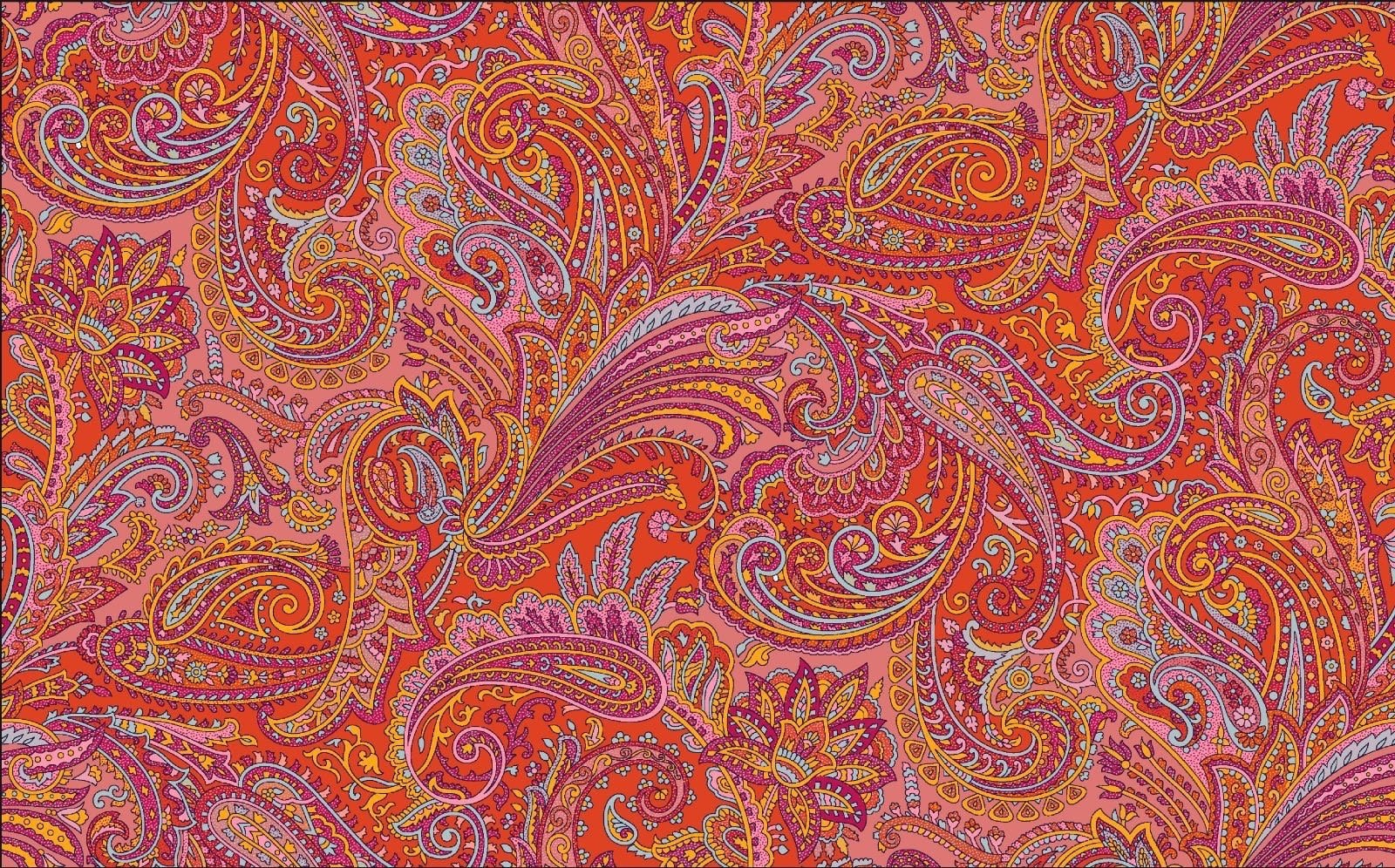 Paisley Pattern Fabric, Pink and Red Fabric By The Yard - Whotex Online Fabric Store