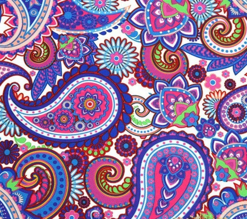 Paisley Pattern Upholstery Fabric, Purple Upholstery Fabric, home decor, Digital print fabric, outdoor runner curtain pillow bags fabric - Whotex