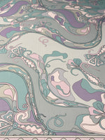 Pastel Abstract Print Chiffon Fabric Sold by the Metre - Whotex Fabrics London