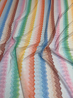 Pastel Chevron Power Mesh Fabric by the Metre - Whotex Fabrics London