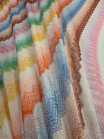 Pastel Chevron Power Mesh Fabric by the Metre - Whotex Fabrics London