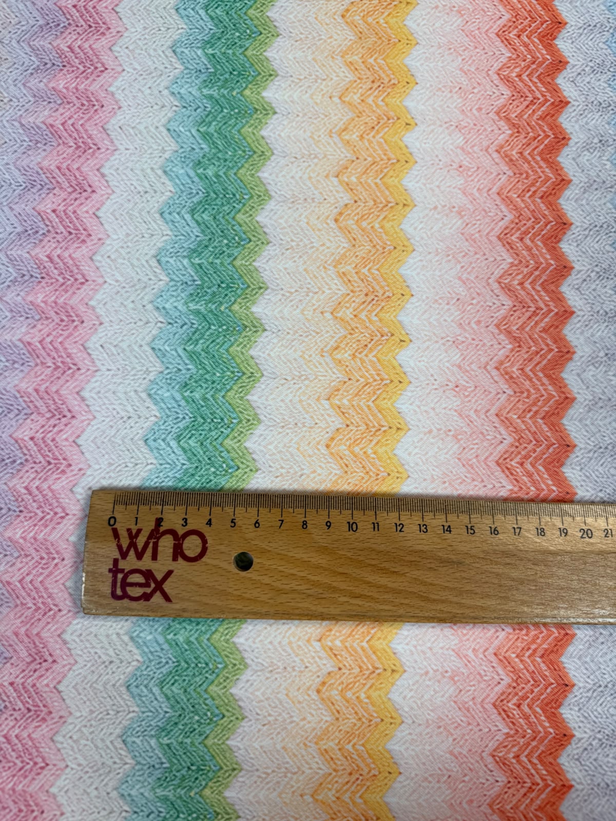 Pastel Chevron Power Mesh Fabric by the Metre - Whotex Fabrics London