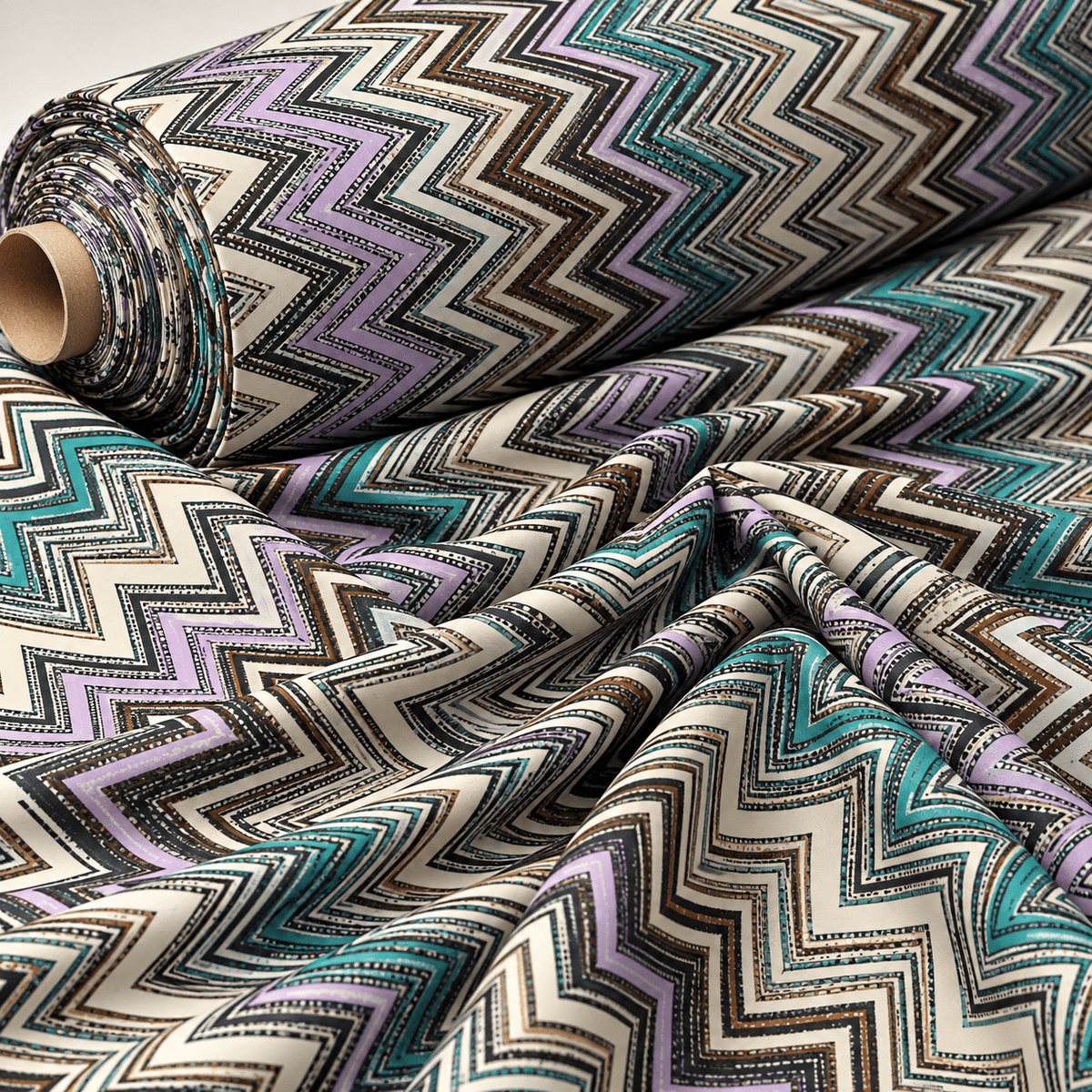 Pastel Chevron Upholstery Fabric by the Metre - Whotex Fabrics London