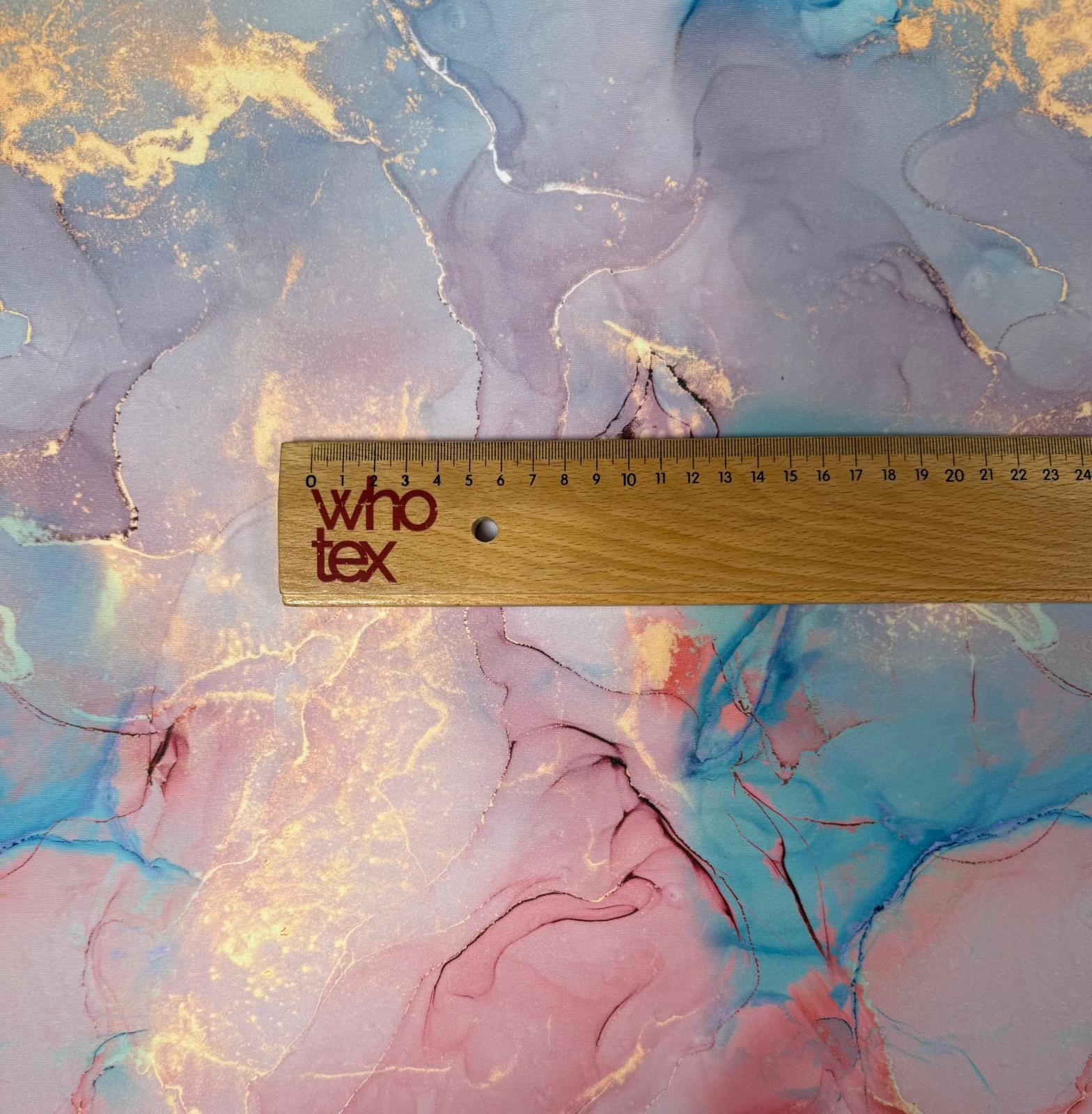 Pastel Marble Effect Fabric with Gold Veins | Fabric by Metre - Whotex Fabrics London