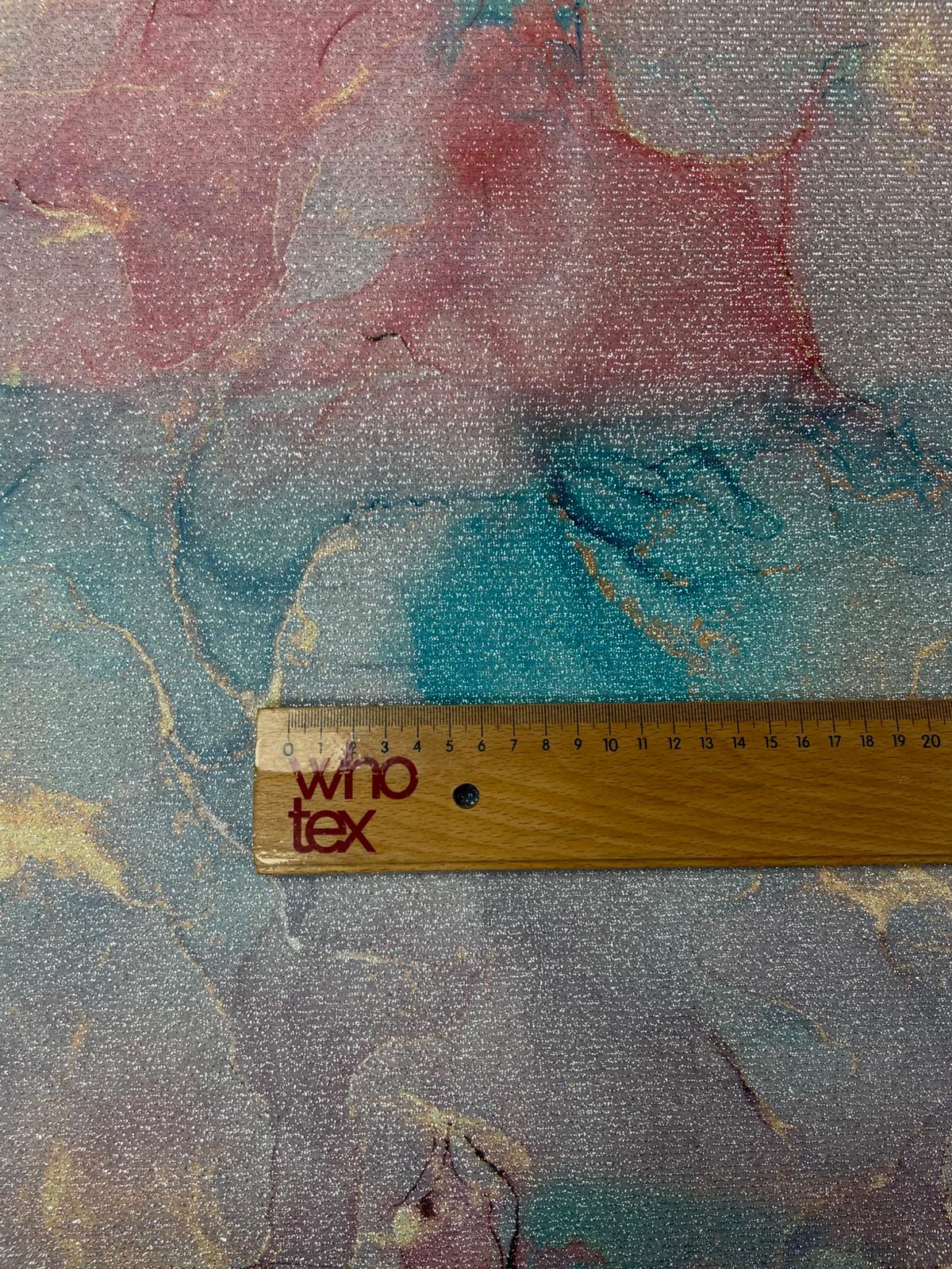 Pastel Marble Lurex Fabric by the Metre - Whotex Fabrics London