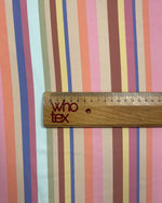 Pastel Multicolour Stripe Fabric by the Metre - Whotex Fabrics London