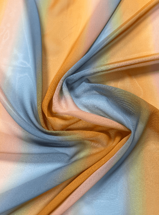 Pastel Ombre Chiffon Fabric by the Metre - Whotex Fabrics London