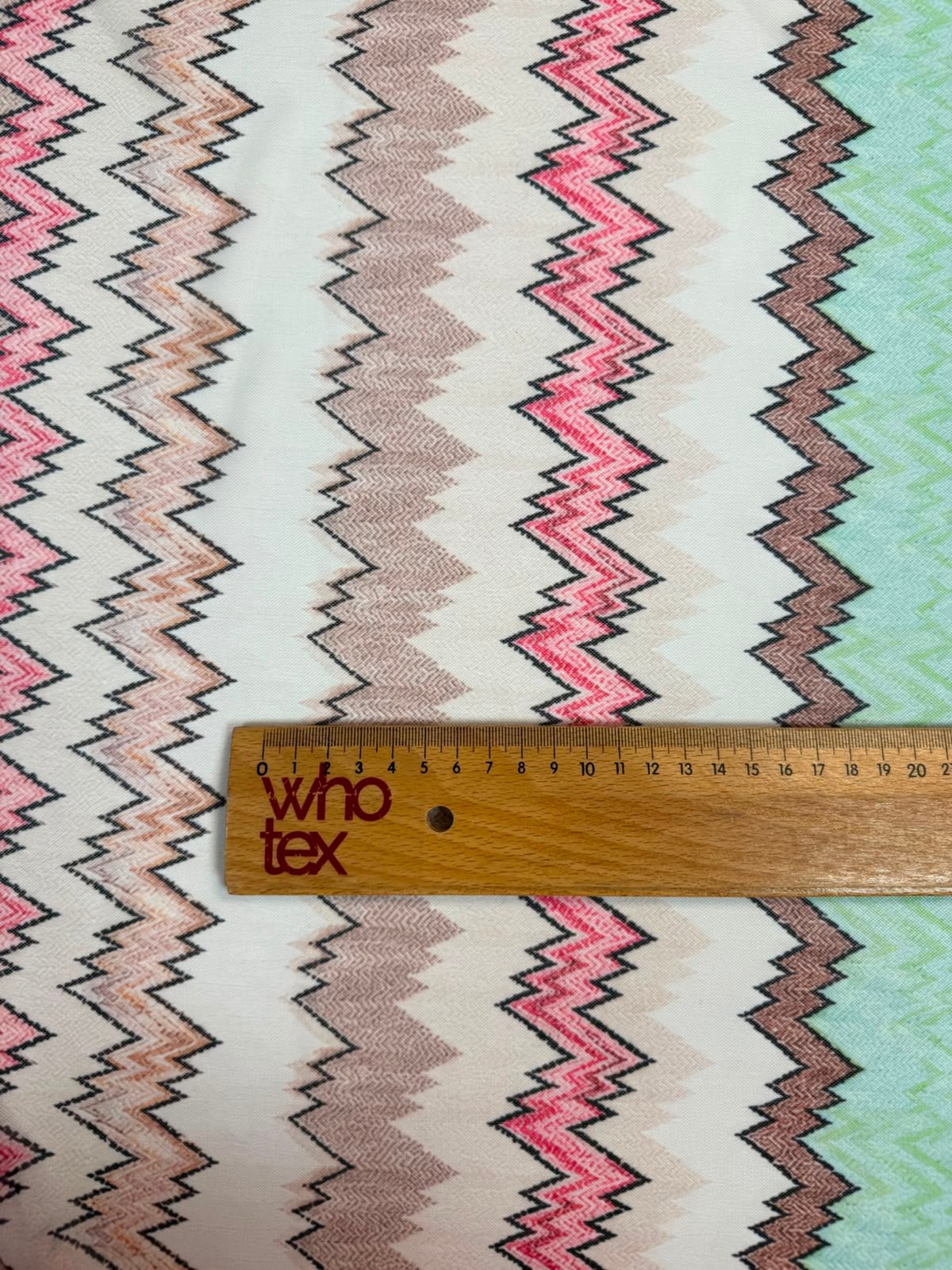 Pastel Zigzag Power Mesh Fabric by the Metre - Whotex Fabrics London