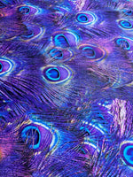 Peacock Feather Pattern Fabric, Purple Fabric By The Yard - Whotex Online Fabric Store