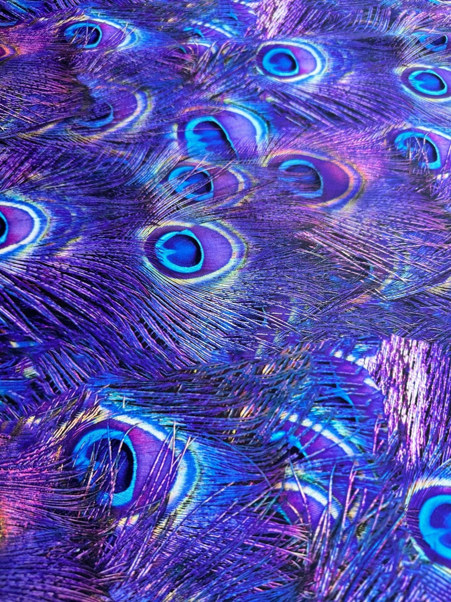 Peacock Feather Pattern Fabric, Purple Fabric By The Yard - Whotex Online Fabric Store